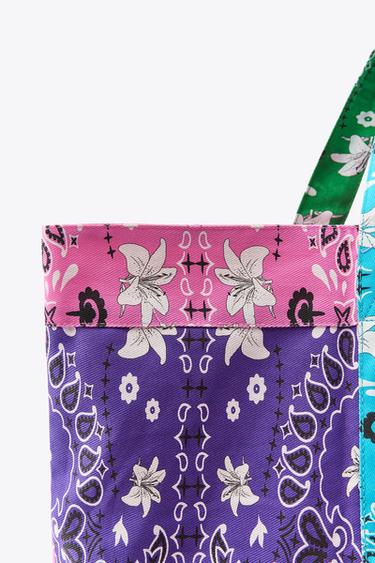 PRINTED TWILL MAXI BAG - Multicoloured by Zara - Image 3