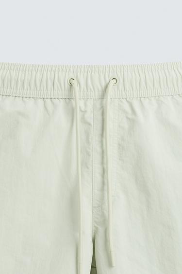 MID-LENGTH CONTRAST STRIPE SWIMMING TRUNKS - Sea green by Zara - Image 7