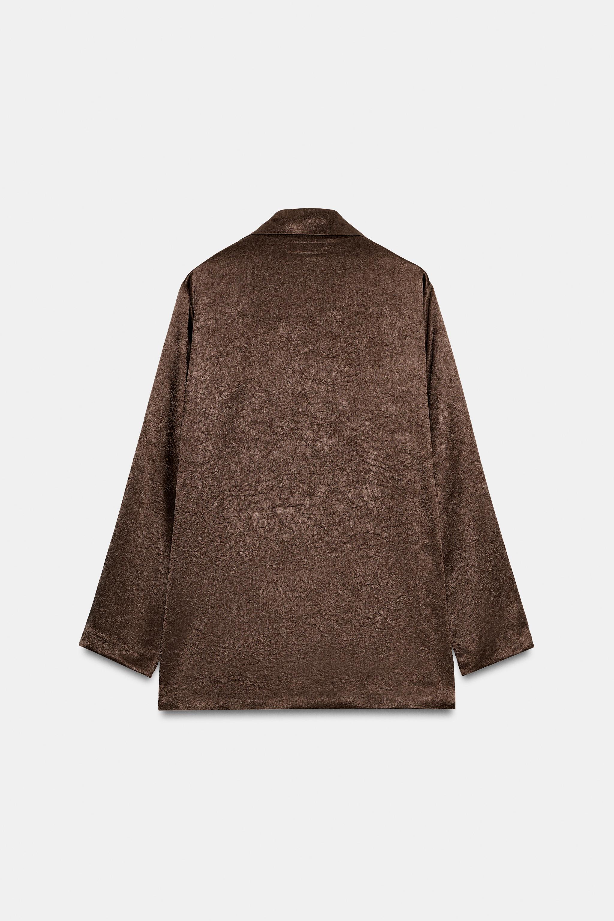 KIRIŞIK GÖRÜNÜMLÜ DÖKÜMLÜ BLAZER - Görsel 9