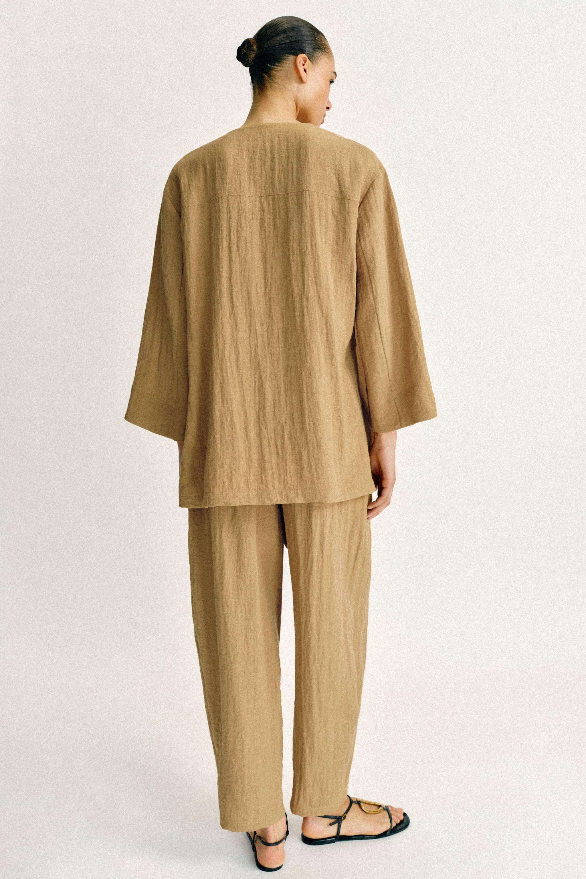 FLOWY ELASTIC WAIST PANTS SET