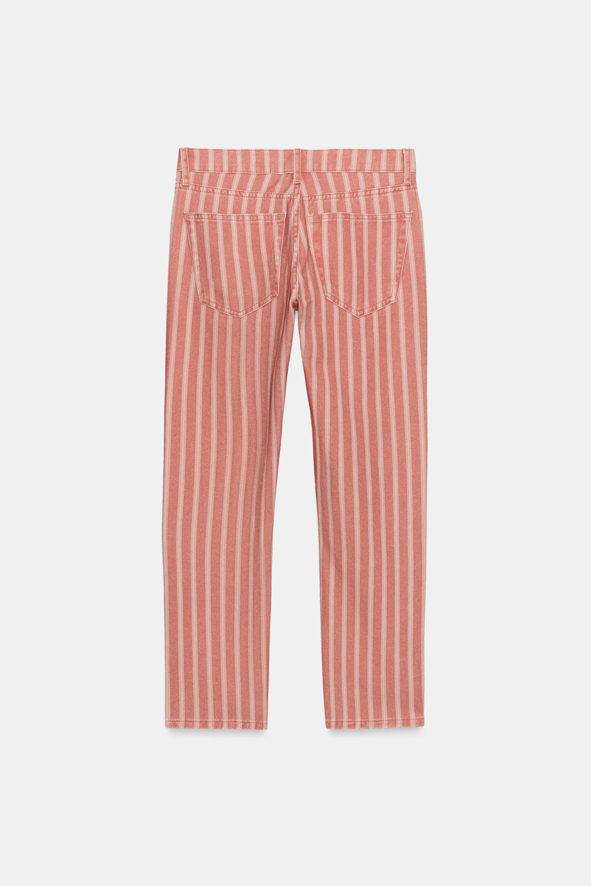 ZW COLLECTION MID-RISE STRIPED SLIM JEANS