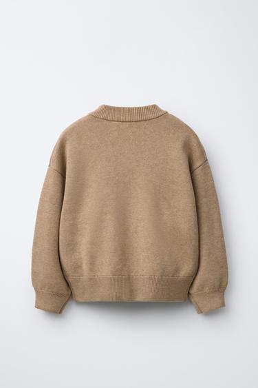KNIT CARDIGAN - camel by Zara - Image 2
