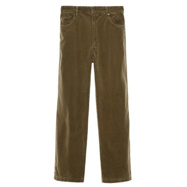 REGULAR FIT CORDUROY TROUSERS - Dark khaki by Zara