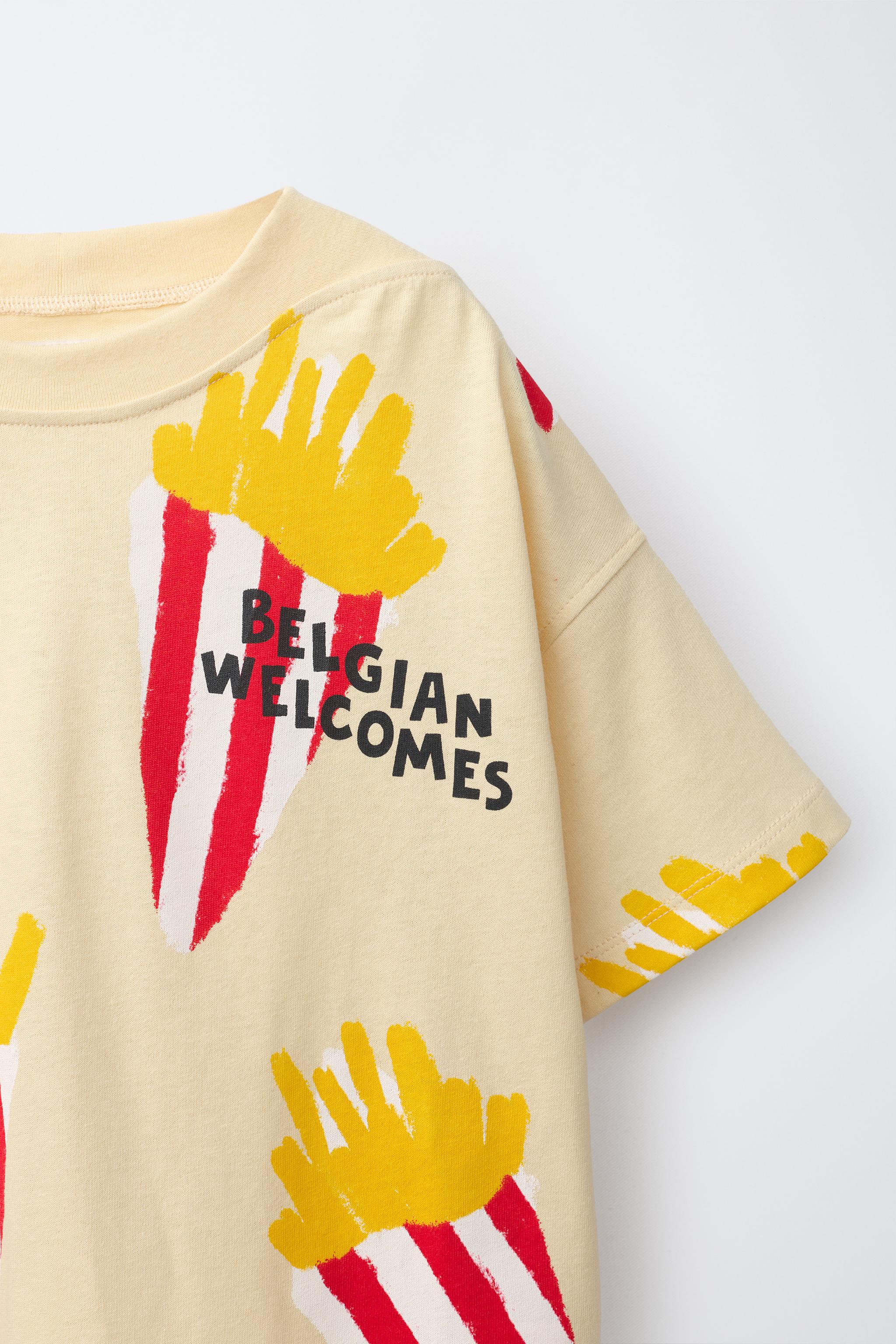 Детские футболки Zara FRENCH FRY PRINT T-SHIRT — фото 4