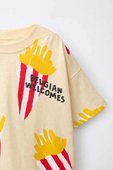 T-SHIRT À IMPRIMÉ FRITES - Jaune de Zara - Image 2