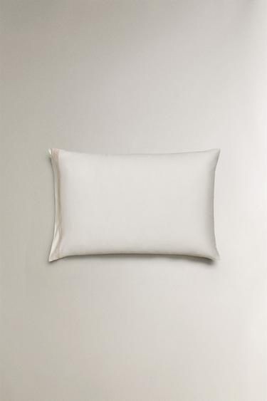 EMBROIDERED SATEEN PILLOWCASE - Oyster-white by Zara - Image 2