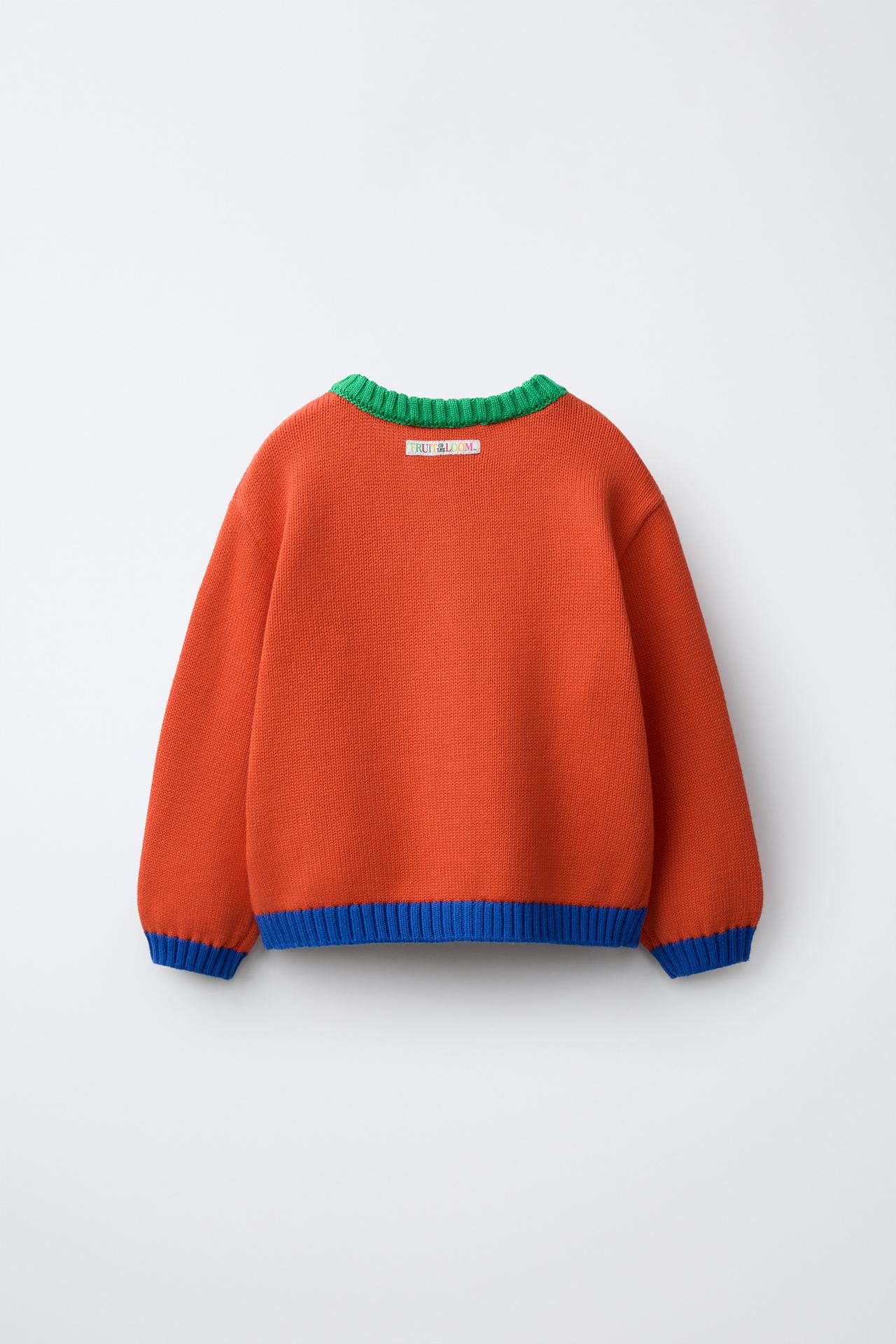 FRUIT OF THE LOOM™ CONTRAST CARDIGAN — Red