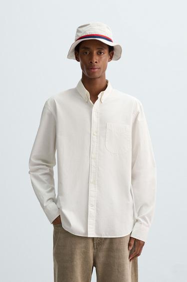 OVERHEMD REGULAR FIT ZAK - Wit van Zara