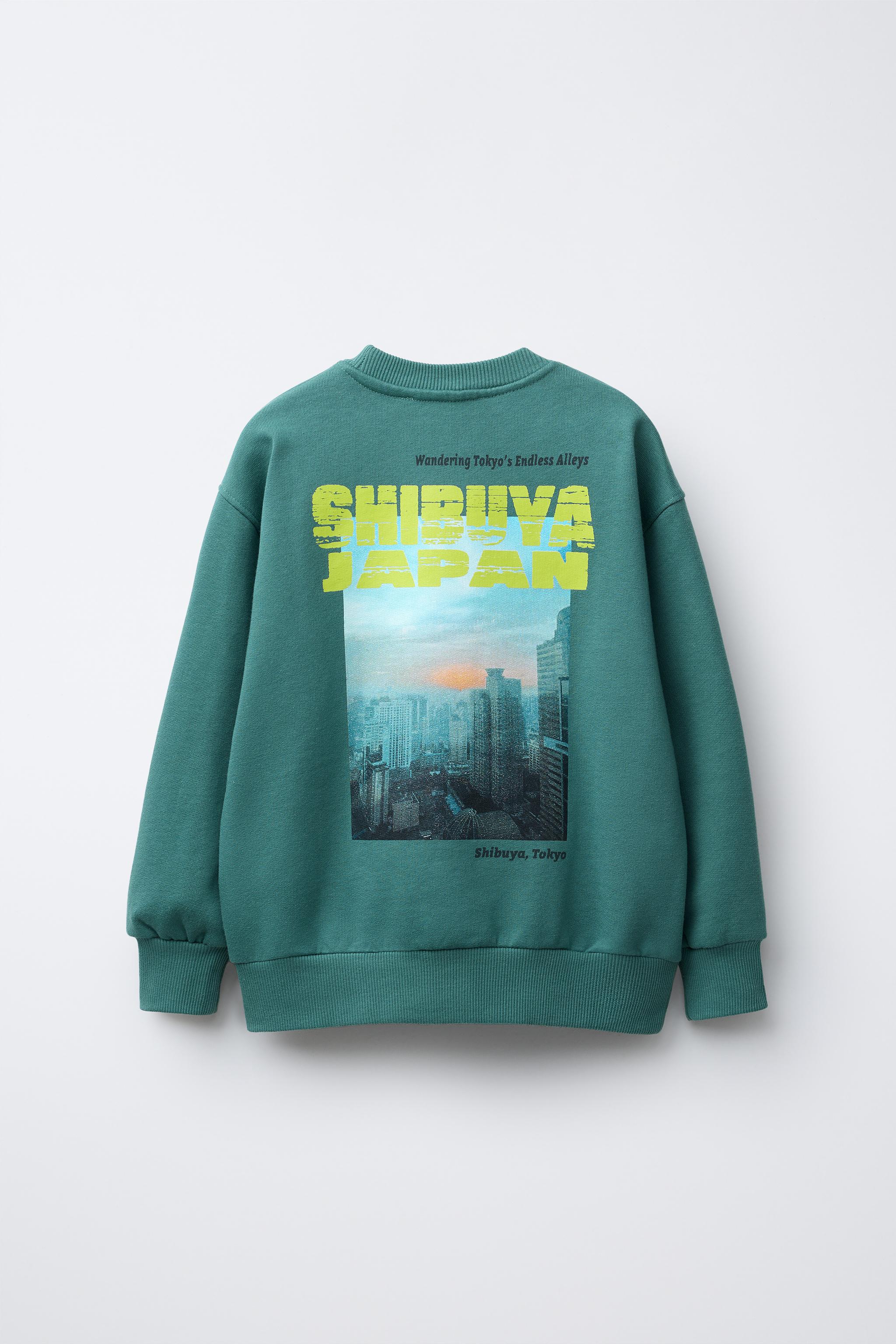 わたし PHOTOGRAPHY PRINT SWEATSHIRT - Green | ZARA United States