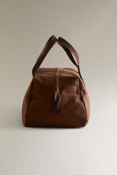 SAC DE VOYAGE TOILE - Marron de Zara - Image 2