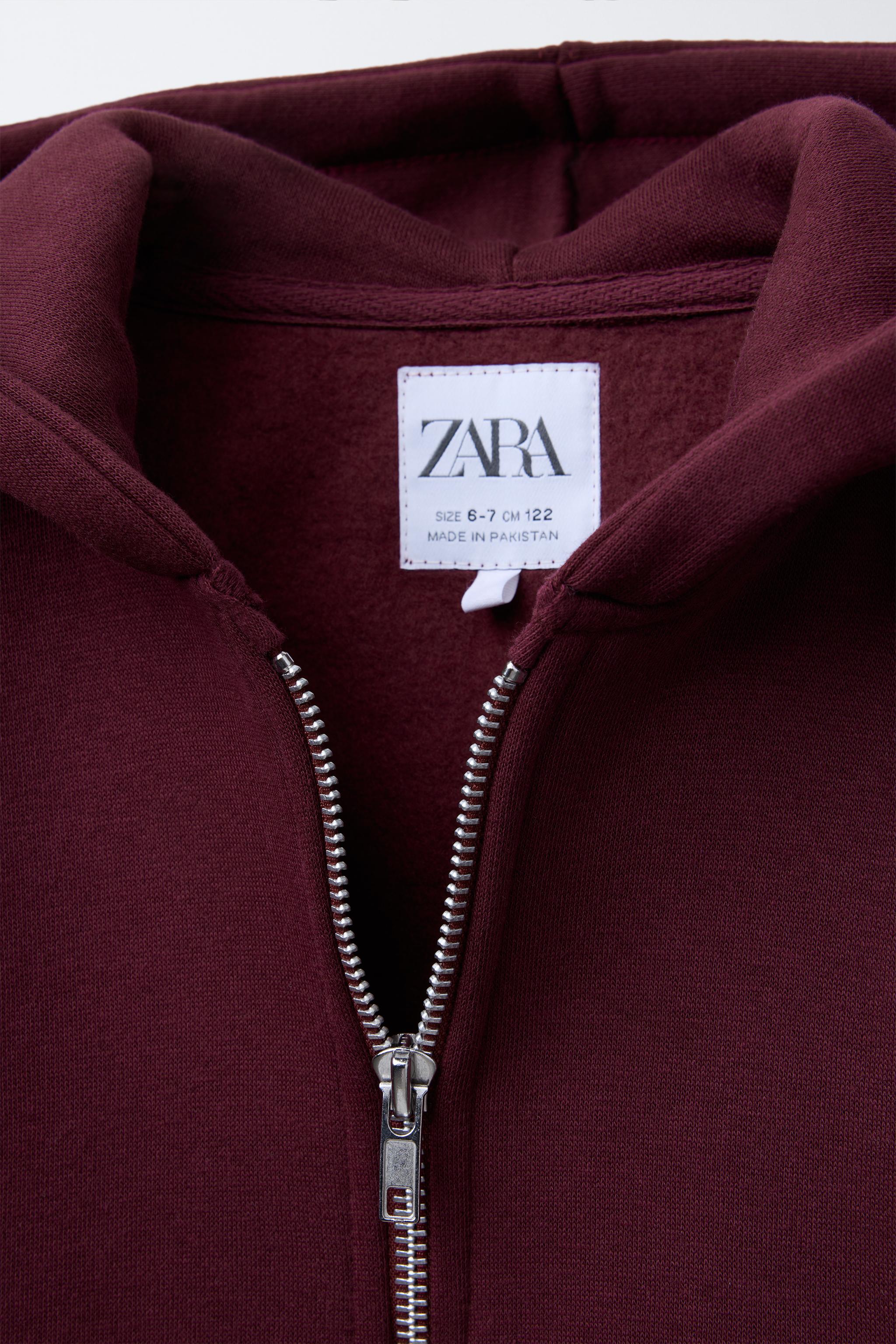 ジッパーフーディ - バーガンディ | ZARA Japan / 日本