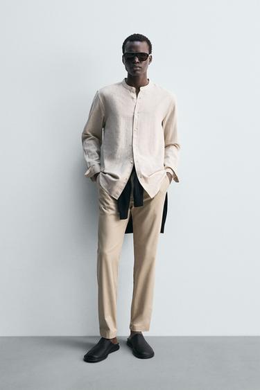 COTTON - LINEN SHIRT - Light beige by Zara - Image 0