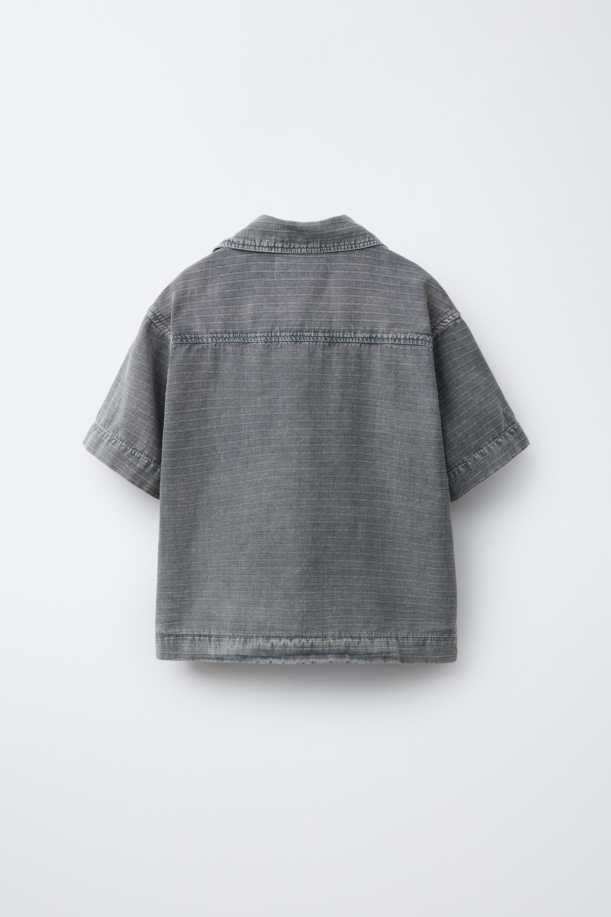 WASHED EFFECT STRUCTURED SHIRT