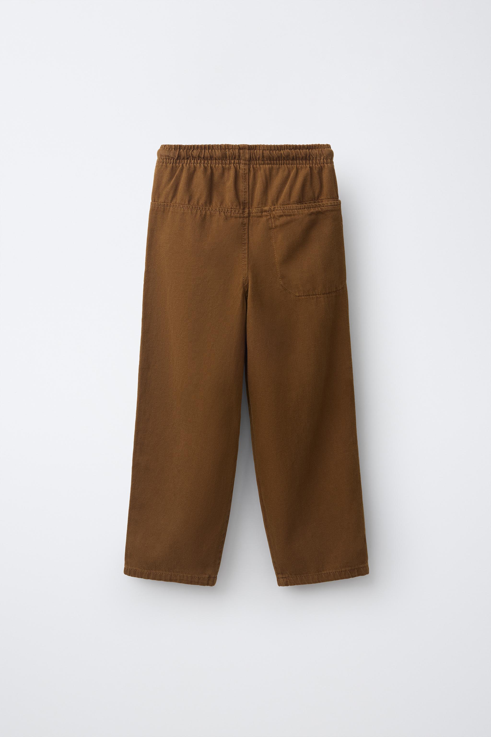 TWILL JOGGER PANTS — Mid-camel