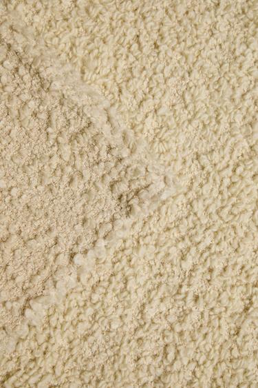KIDS' BOUCLÉ WOOL RUG - Oyster-white by Zara - Image 3