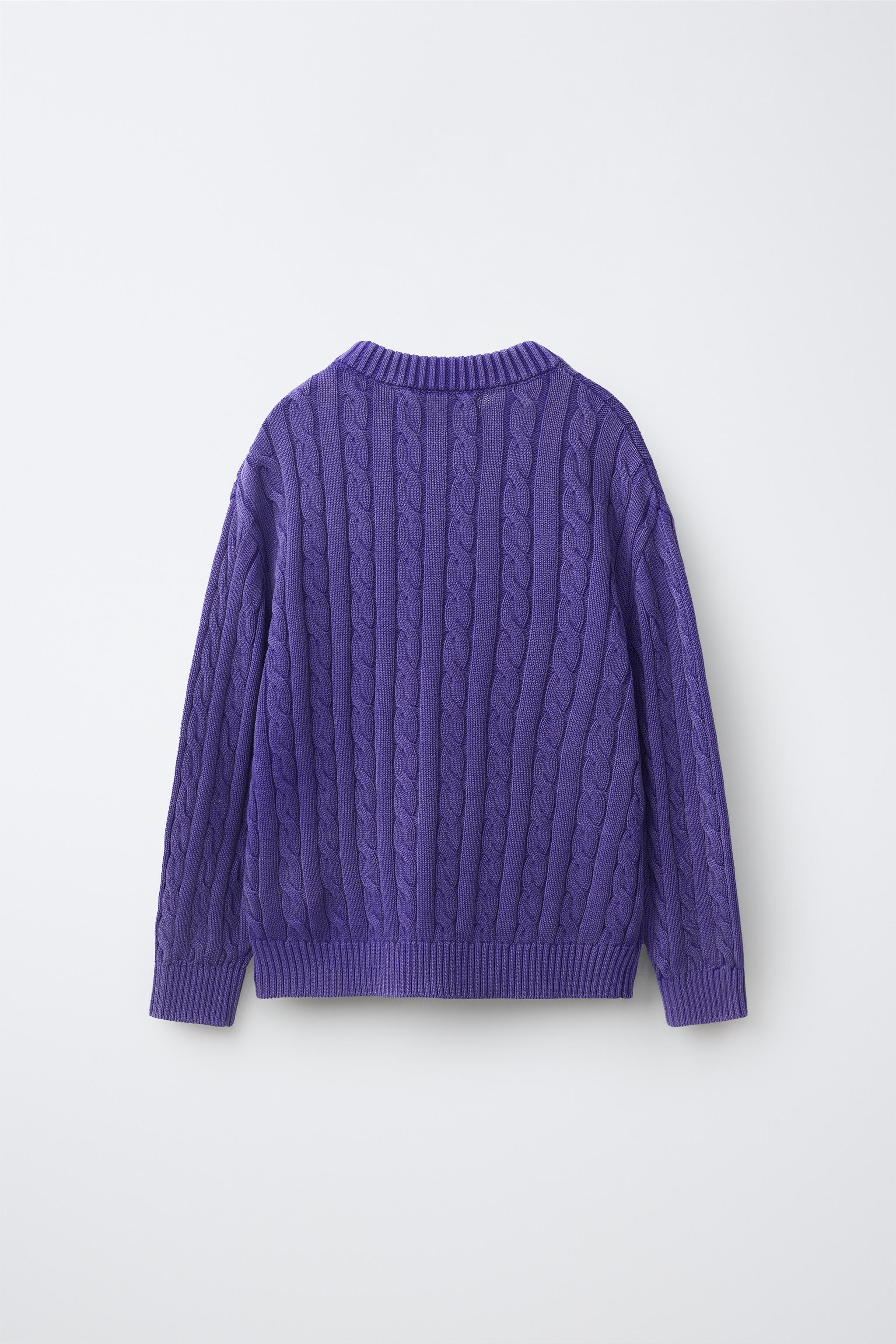 PULL EN MAILLE À TORSADES FRUIT OF THE LOOM™