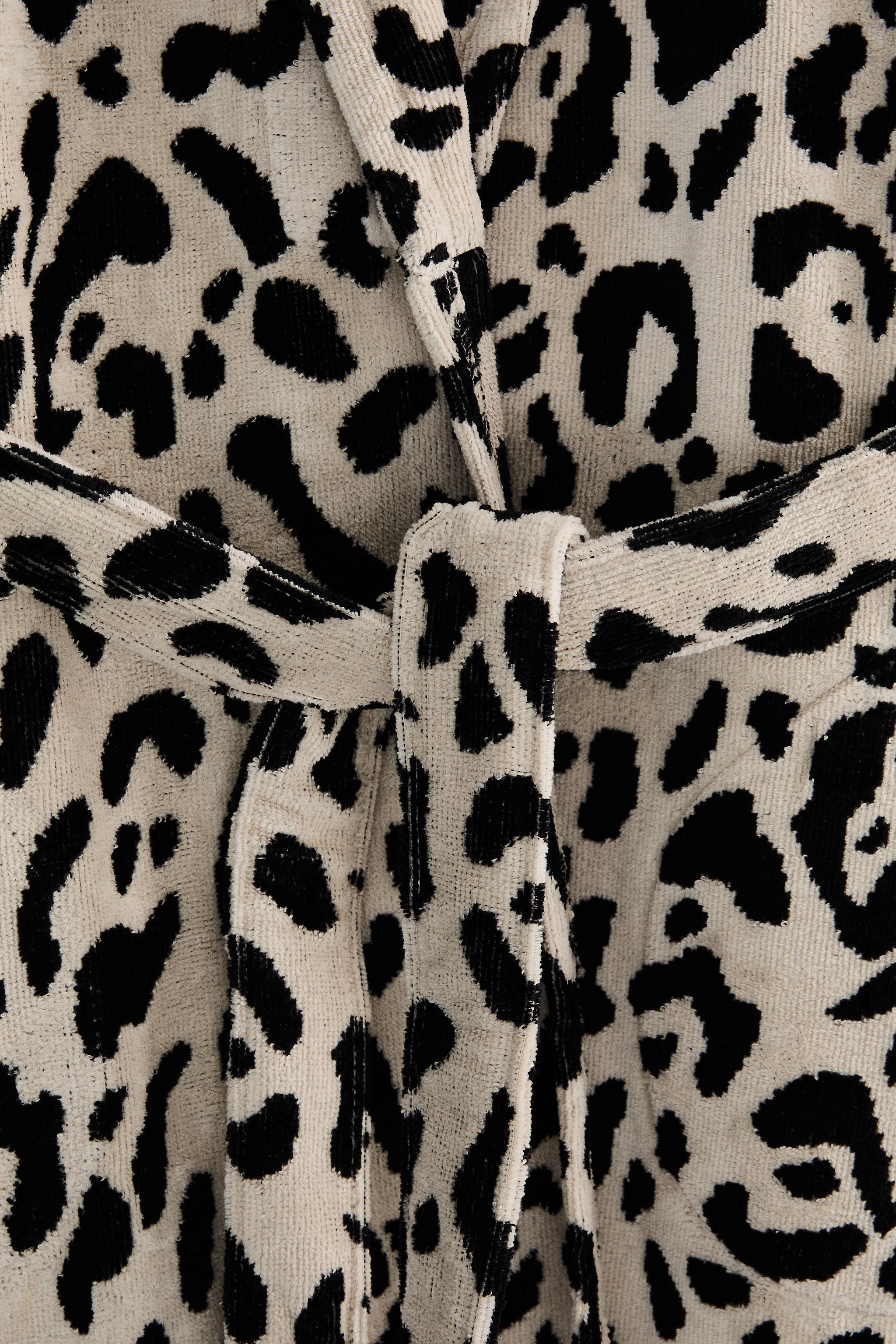 PEIGNOIR VELOURS IMPRIMÉ ANIMAL
