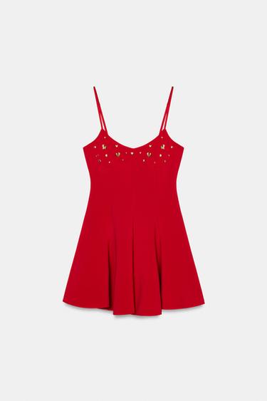 STRETCH HEART DRESS - Red by Zara - Image 3