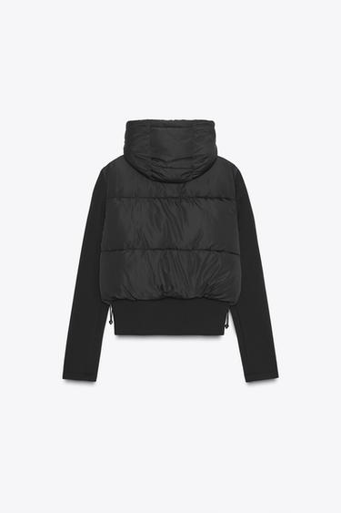 VESTE MATELASSÉE À CAPUCHE - Noir de Zara - Image 4