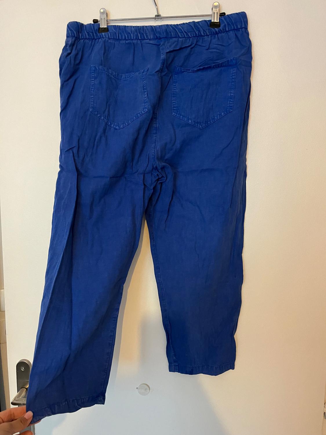CROPPED LINEN BLEND TROUSERS - Image 3