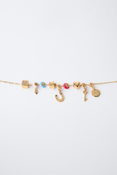INTERCHANGEABLE CHARM NECKLACE — Golden 2