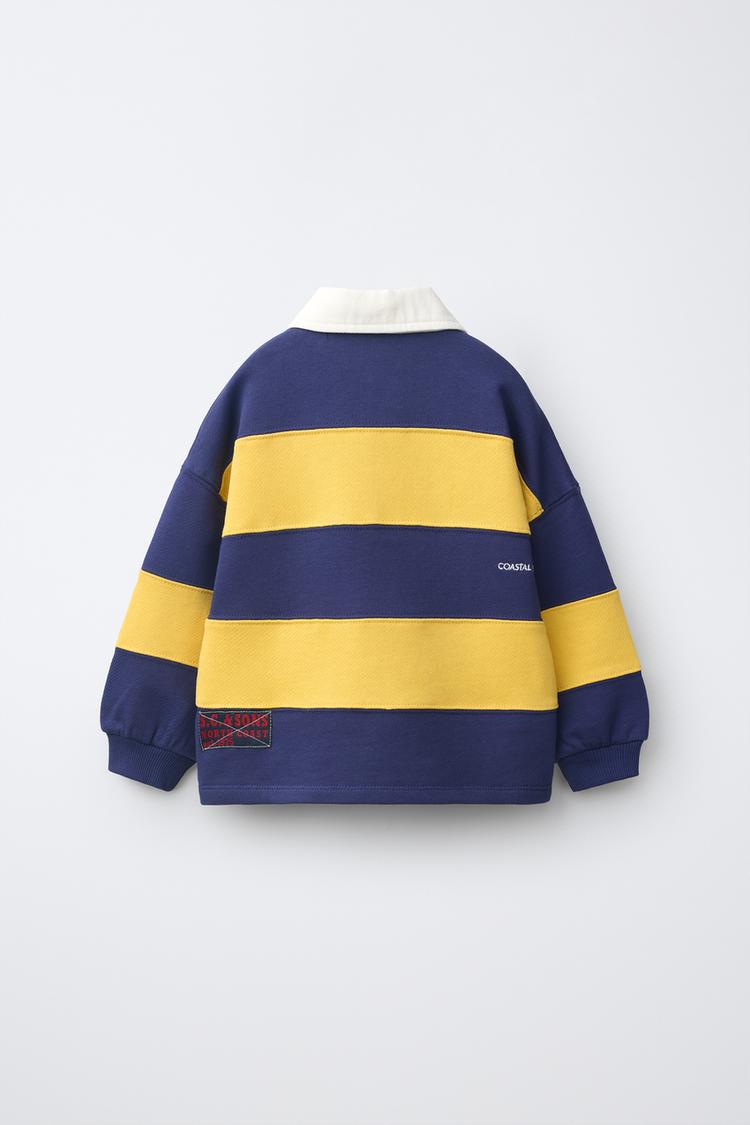 Polo a rayas con parches 2