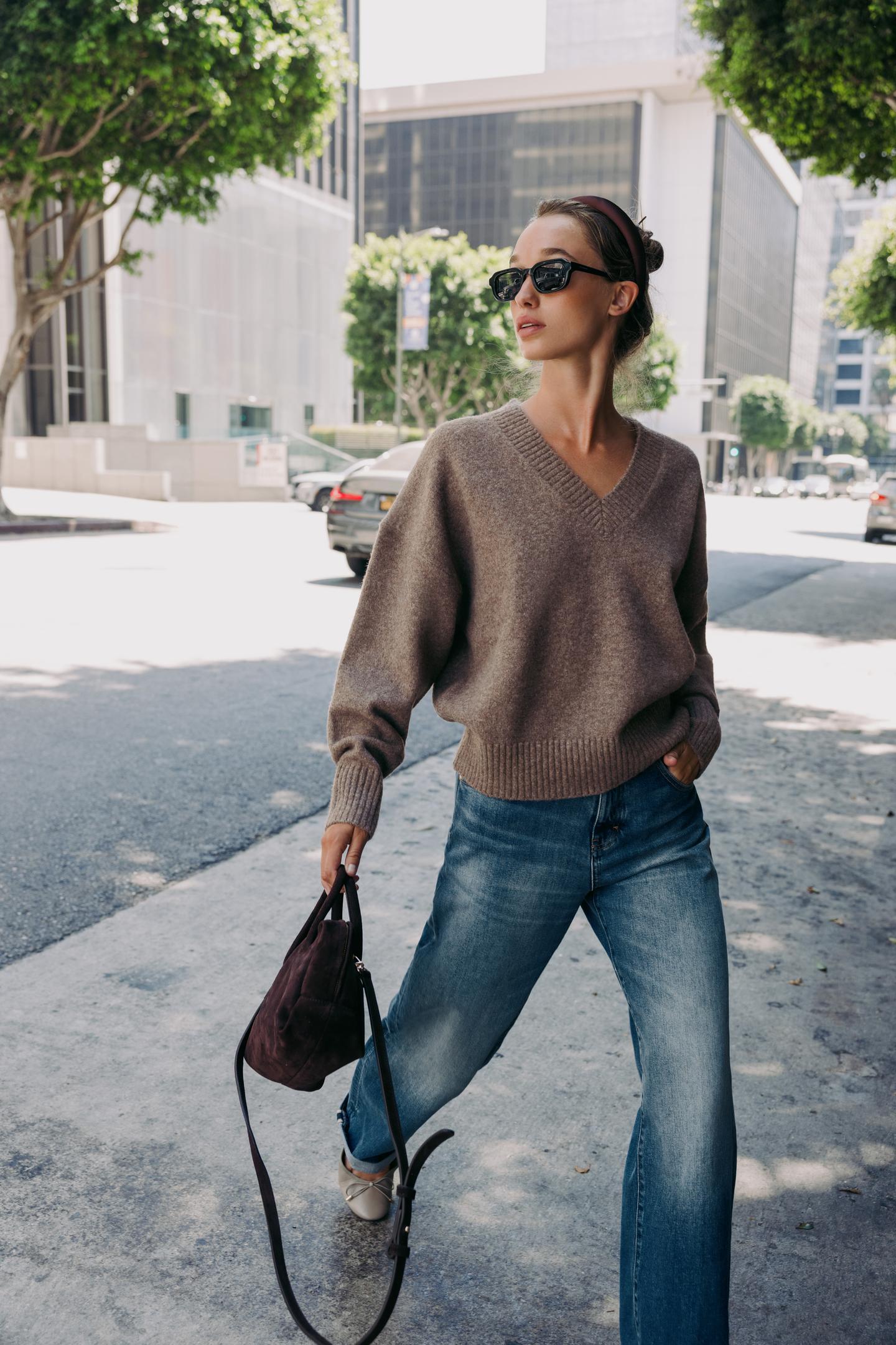 Женский свитер Zara Soft Knit, цвет: Норковый меланжевый — фото 2