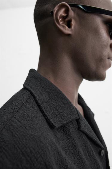 CHEMISE RELAXED FIT JACQUARD - Noir de Zara - Image 4
