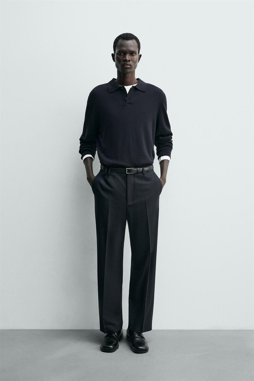 ZARA STRETCH STRAIGHT FIT PANTS