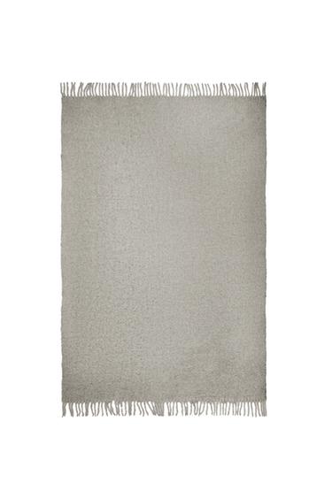 COUVERTURE DE LAINE - Gris clair de Zara