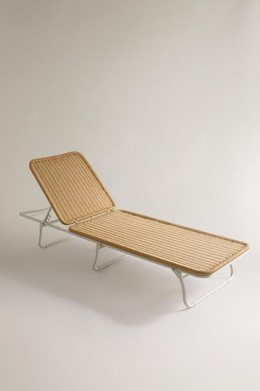 INKLAPBARE OUTDOOR LIGSTOEL - bruin/wit van Zara - Afbeelding 0