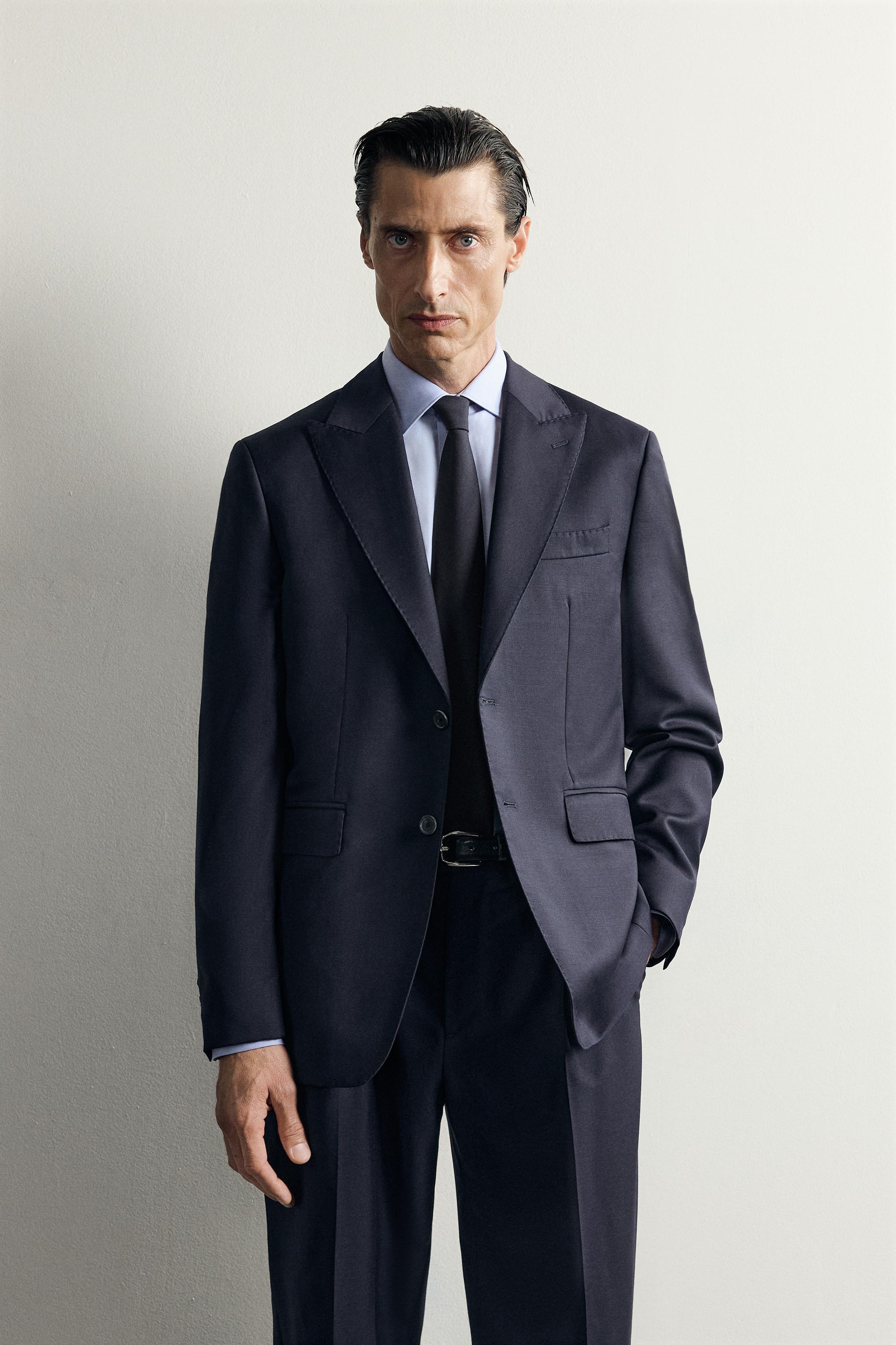 Zara %100 YÜN TAKIM BLAZER görsel 2
