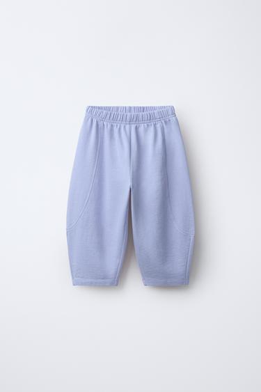 PLAIN BALLOON PLUSH TROUSERS - Light blue by Zara - Image 0