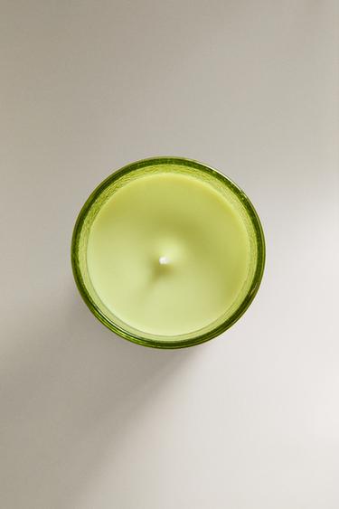 (155 G) BERGAMOT & SANDALWOOD SCENTED CANDLE - Ecru / Green by Zara - Image 2
