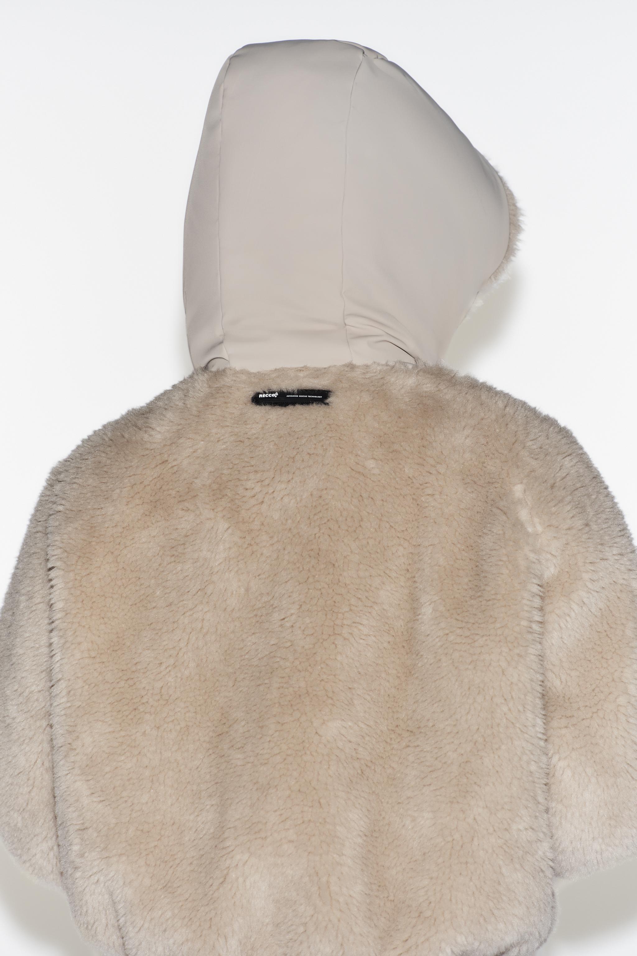 SHORT FAUX FUR HOODIE RECCO® TECHNOLOGY SKI COLLECTION