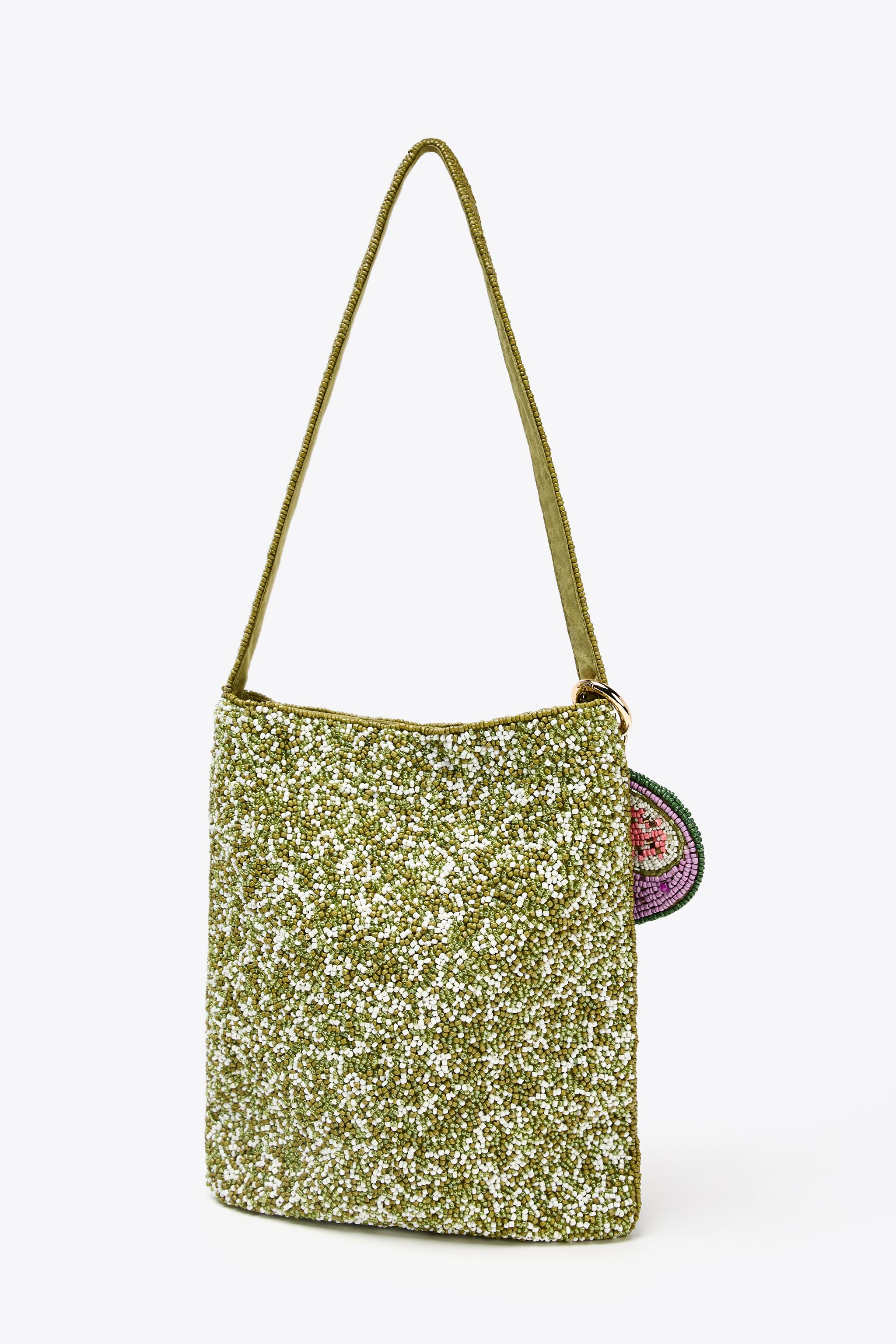 FANTASY BEADED MINI BUCKET BAG