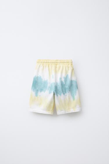 TIE-DYE JOGGING BERMUDA SHORTS - Multicoloured by Zara - Image 1