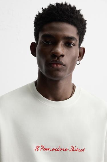 T-SHIRT IMPRIMÉS CONTRASTE - Blanc de Zara - Image 4