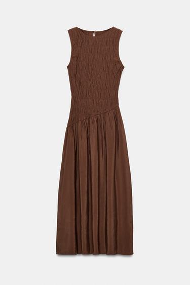 VOLUMINOUS MIDI DRESS - Brandy by Zara