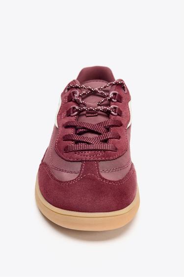 CONTRAST TRAINERS - Burgundy Red by Zara - Image 6