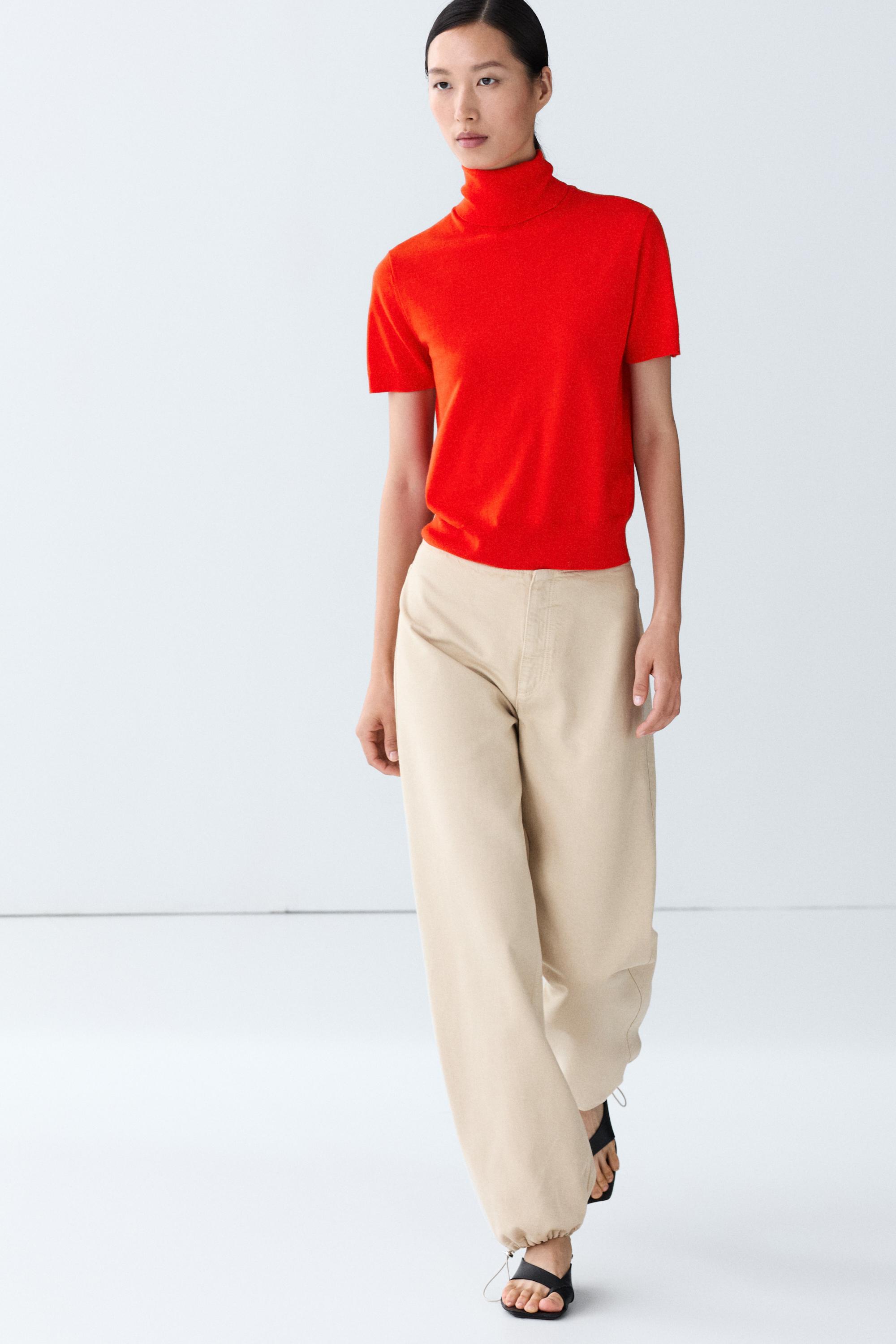 Wool-blend turtleneck sweater - Bluish | ZARA Canada