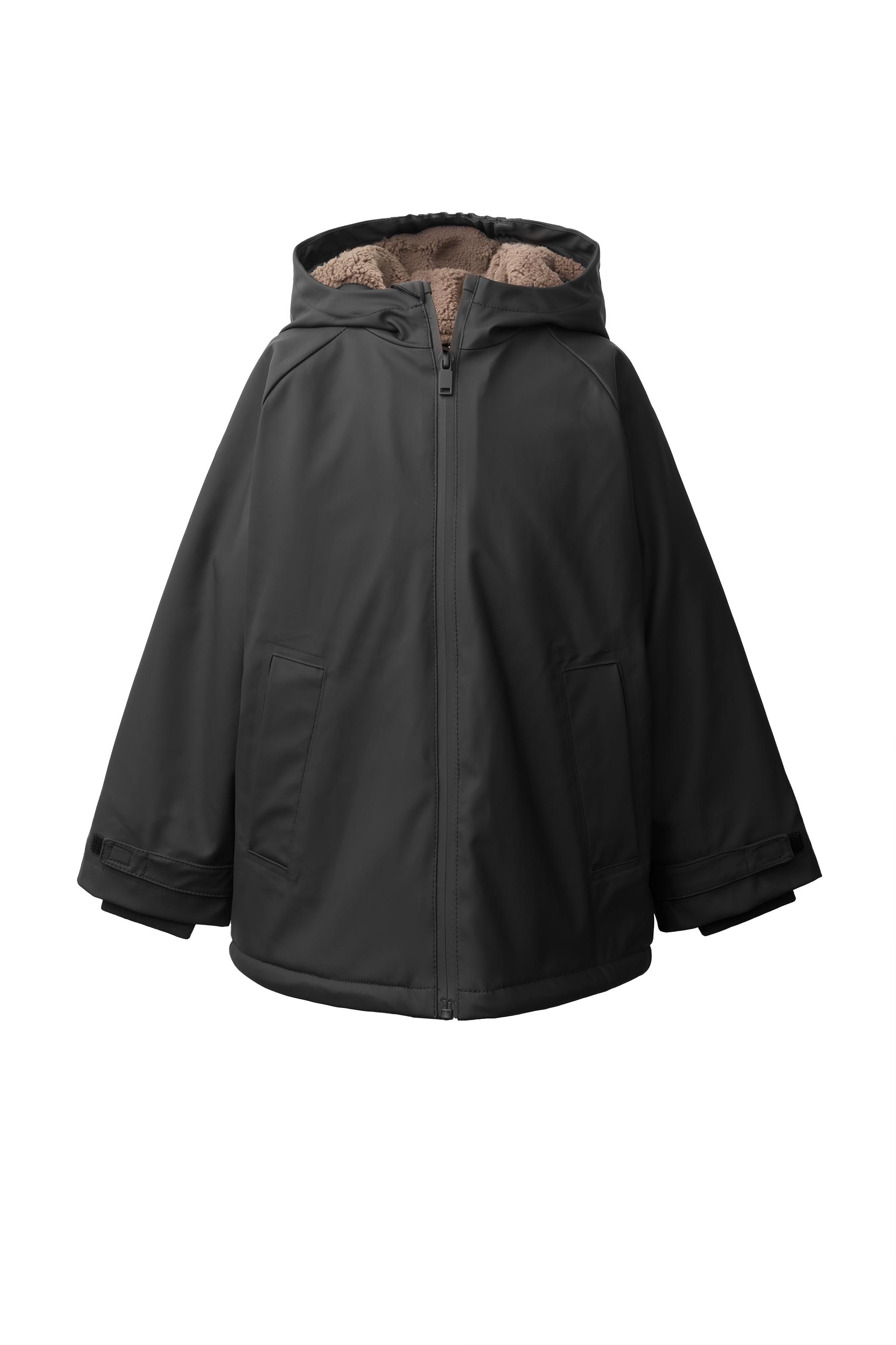WATER-RESISTANT FAUX SHEARLING LINED RAINCOAT - Chocolate | ZARA