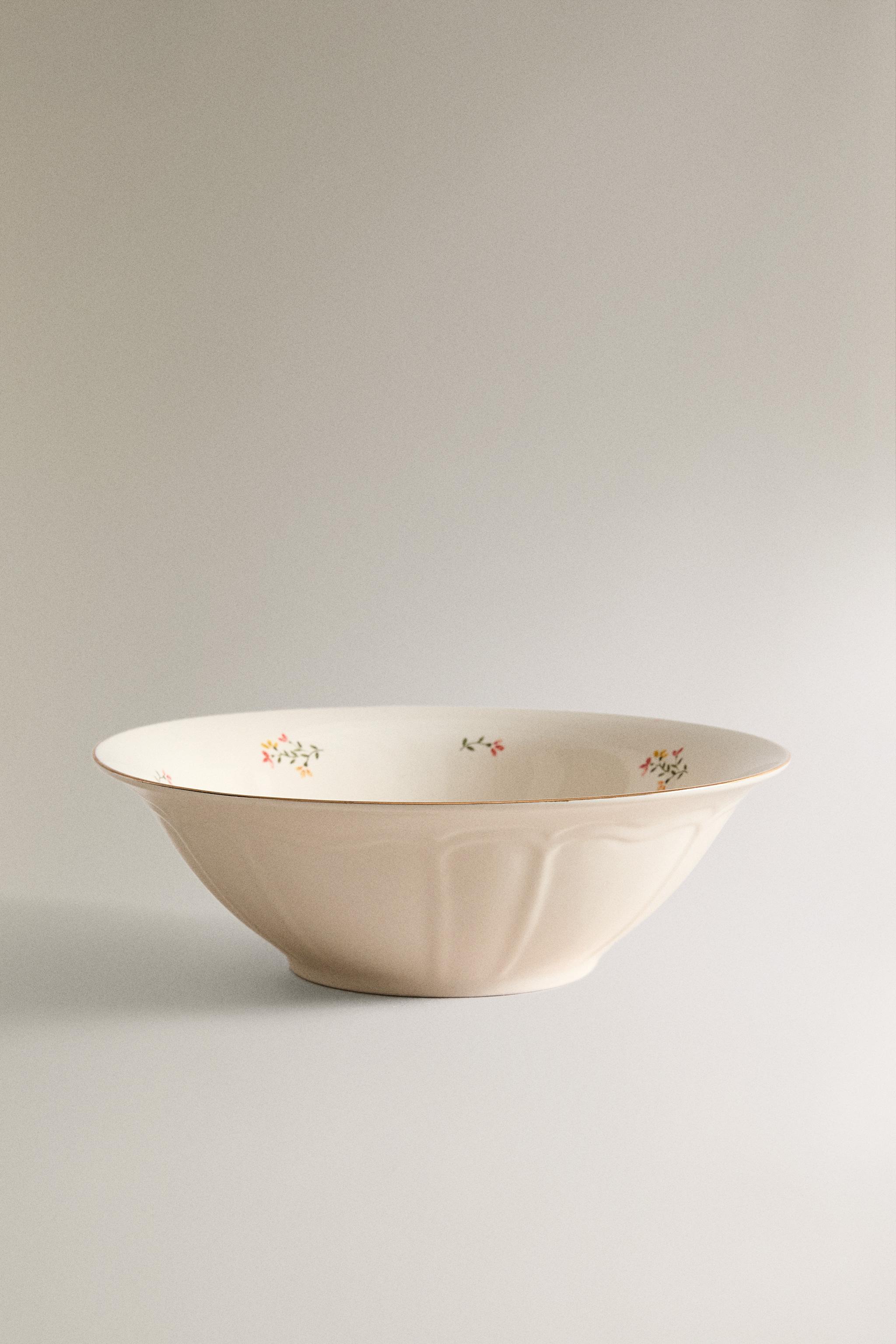 SALADIER PORCELAINE FLORAL
