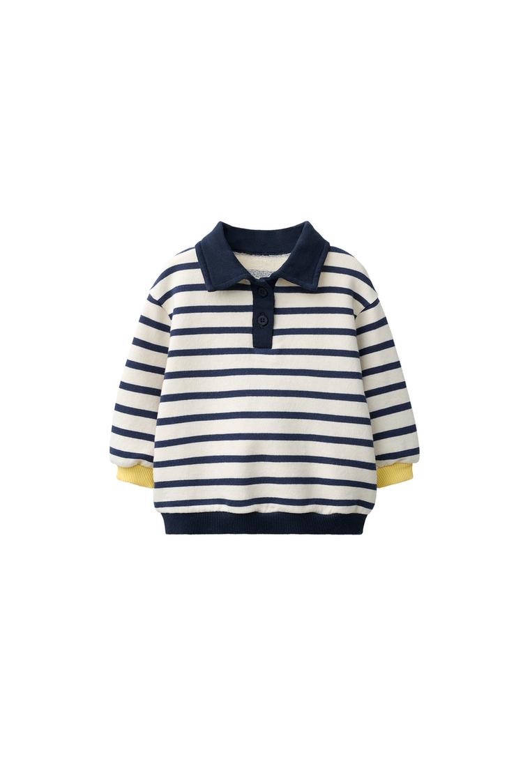 Sudadera polo rayas