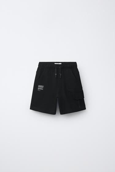 BERMUDA CARGO SPORTY - Negro de Zara