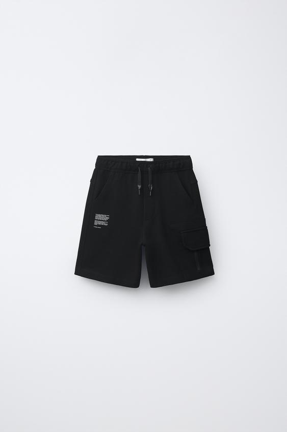 BERMUDA CARGO SPORTY - Preto da Zara - Imagem 0