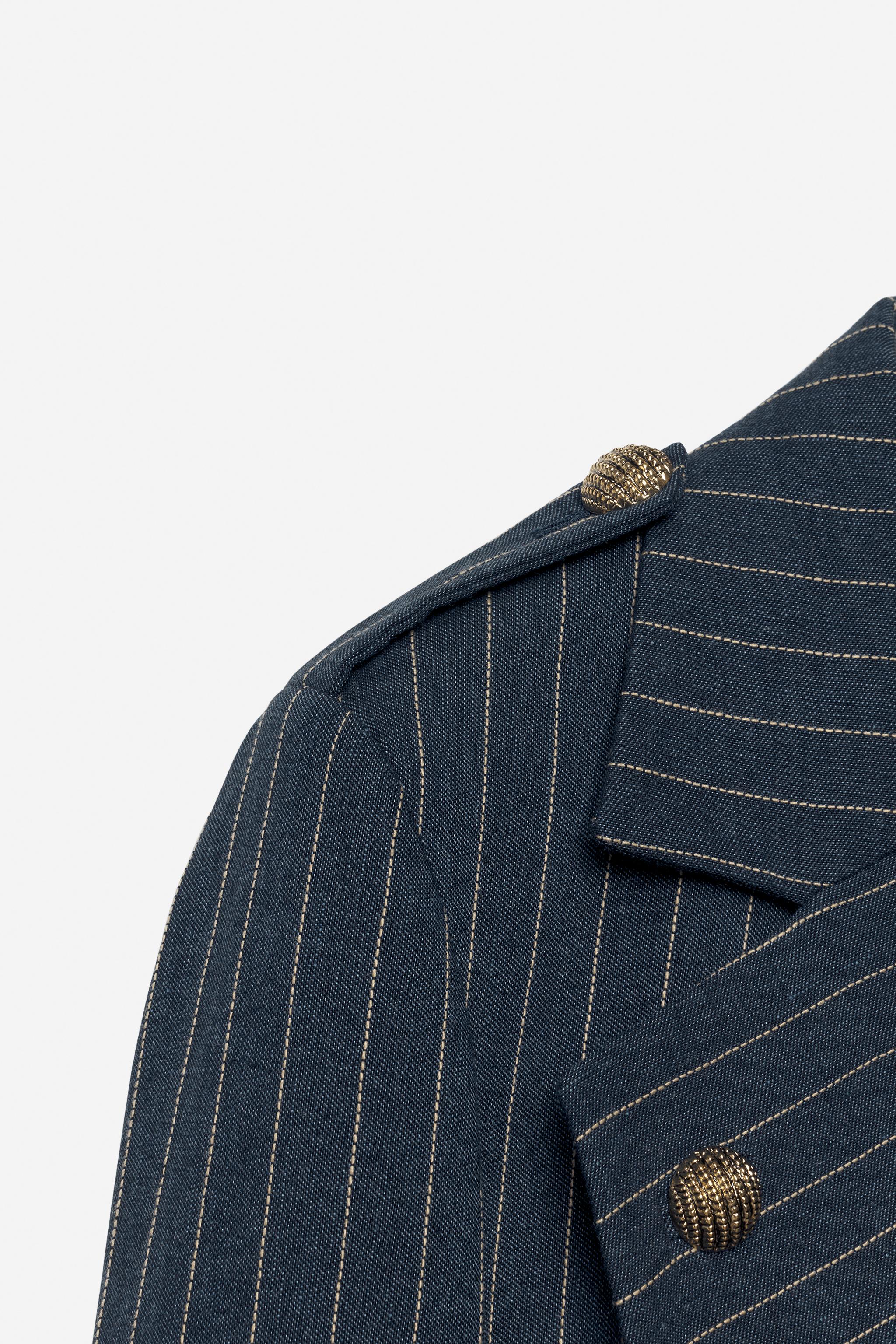 Женские пиджаки Zara PINSTRIPE BLAZER - THE ITEM — фото 11