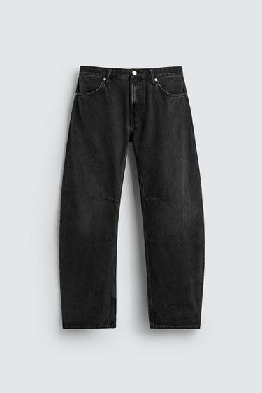 BARREL FIT JEANS - Black by Zara