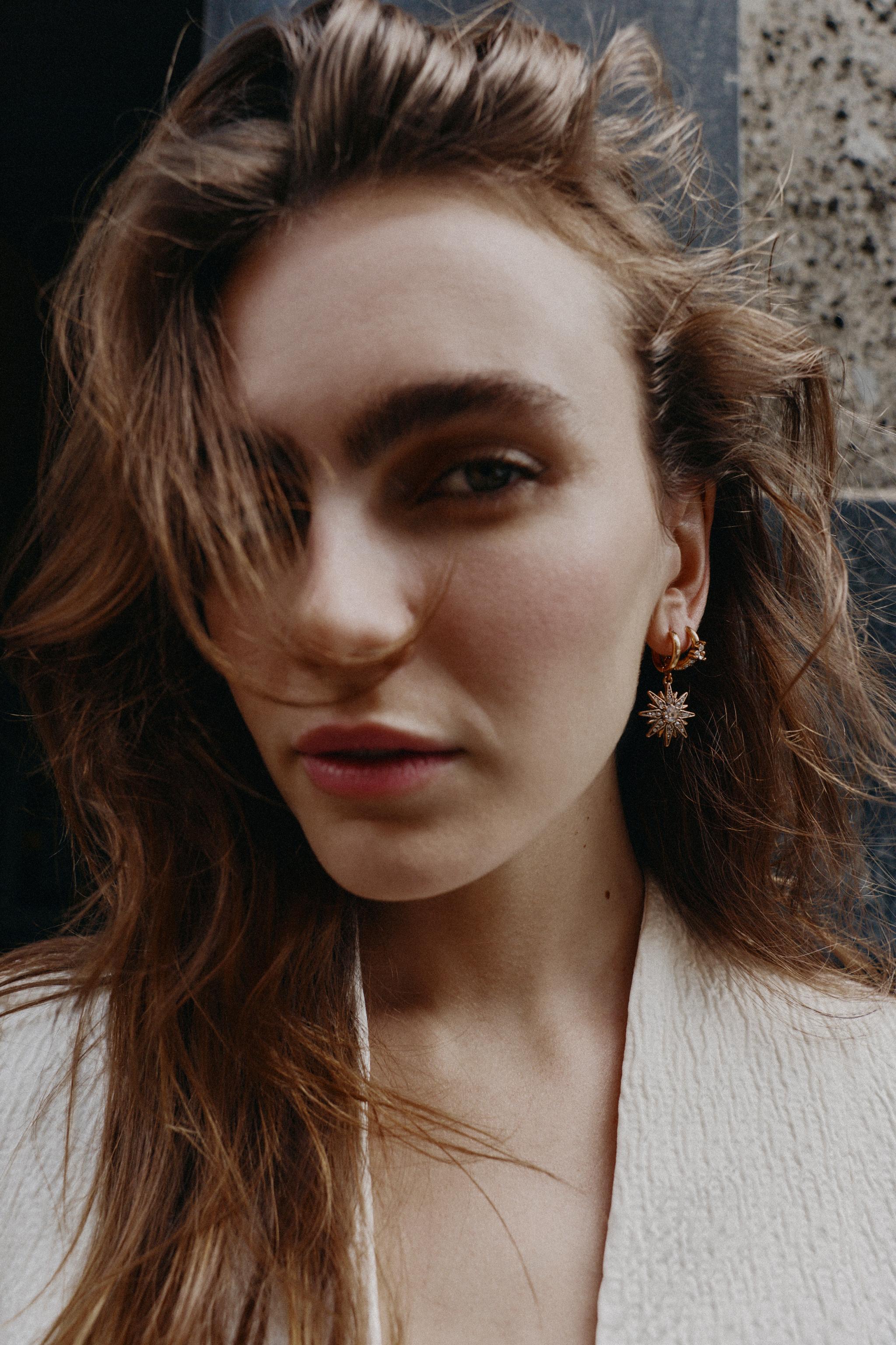 LOT DE MINI BOUCLES D'OREILLES CRÉOLES ÉTOILES