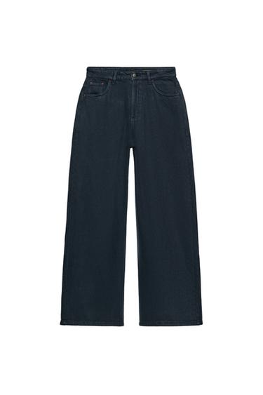 JEANS ZW COLLECTION PESPUNTES CONTRASTE TIRO ALTO - Marino de Zara